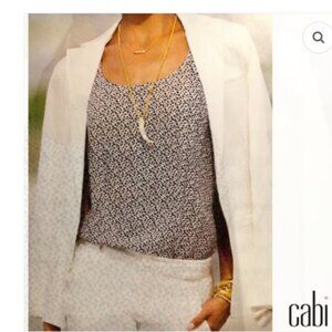 Cabi 818 Women's Leopard Animal Print Sleeveless Racerback Tank Top Blouse